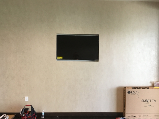 Recessed Cut Out with TV
