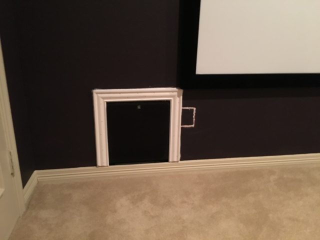 Subwoofer in Wall with Trim
